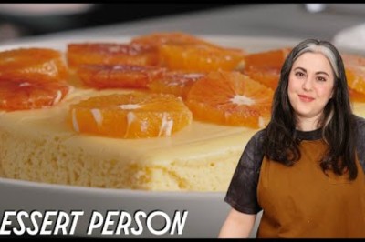 Blood Orange Pudding Cake