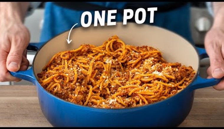 The Faster, BETTER Way to make Spaghetti and Meat Sauce (25 Mins!)