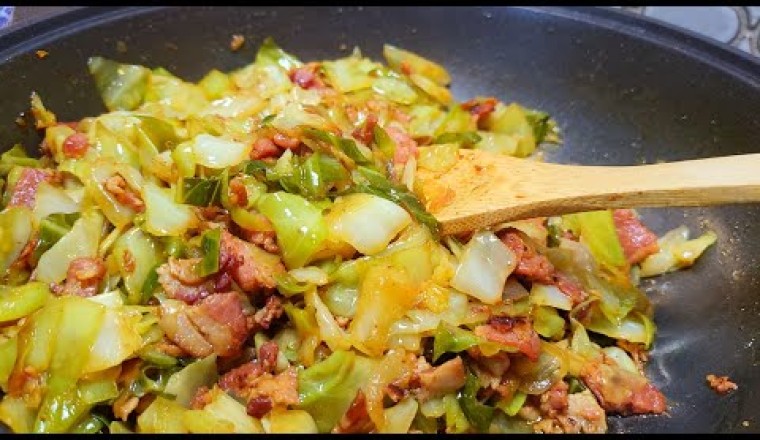 Hot Honey Fried Cabbage