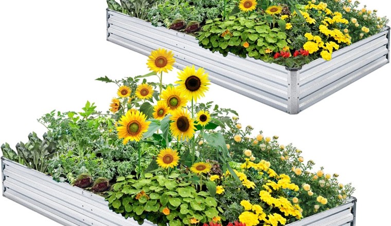 Mofesun Galvanized Raised Garden Bed 2-Pack
