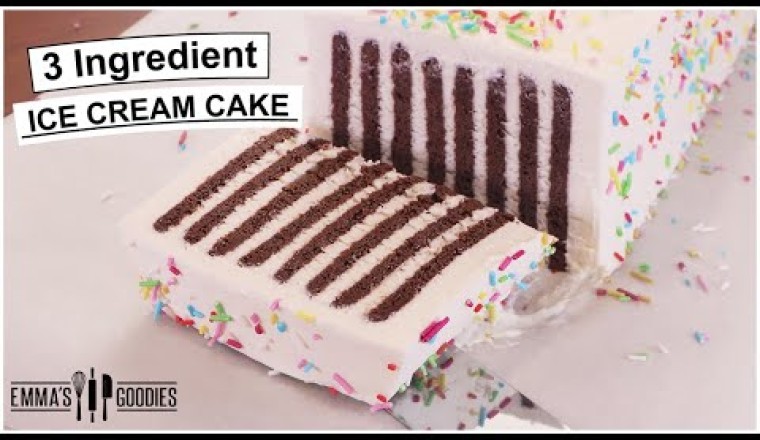 3-Ingredient ICE CREAM CAKE