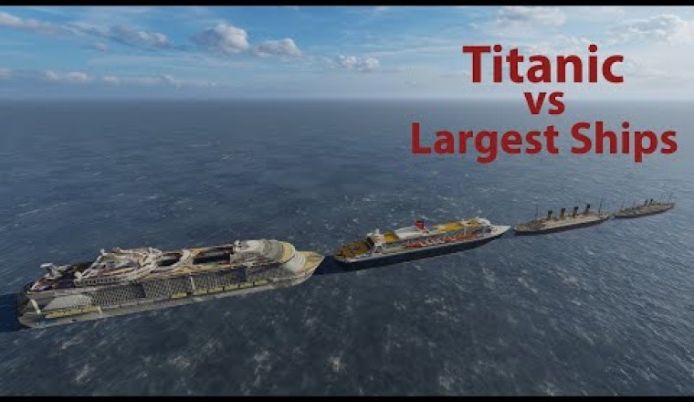 Titanic vs LARGEST Ships (1900-2022)