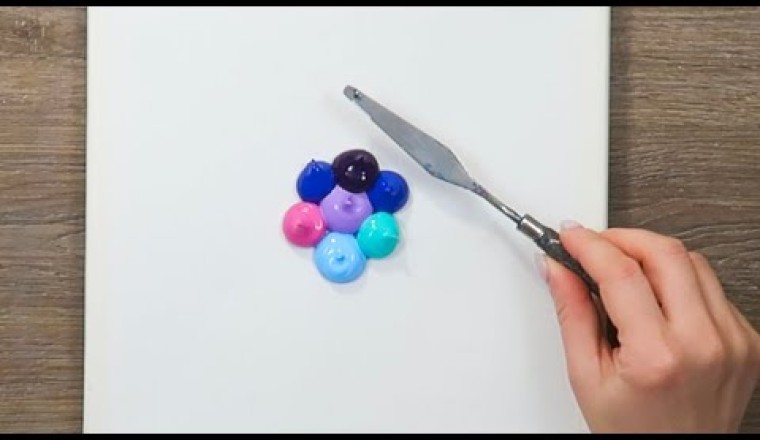 Easy Acrylic Technique Painting Moonlight Step By Step
