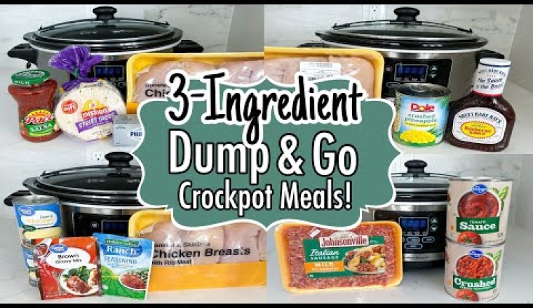 3 Ingredient Dump and Go Crockpot Meals