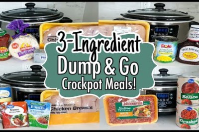 3 Ingredient Dump and Go Crockpot Meals