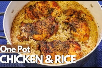 One Pot Oven Baked Chicken And Rice