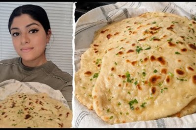 EASY 2-Ingredient Garlic Naan