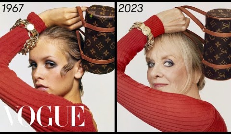 '60s Supermodel Twiggy Recreates a Classic Photo - 56 Years Later
