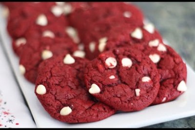 Bakery Style Red Velvet Box Cake Cookies