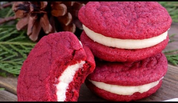 Red Velvet Cookies With Cream Cheese Filling