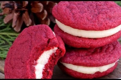 Red Velvet Cookies With Cream Cheese Filling