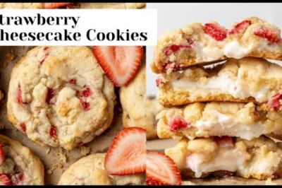 STUFFED Strawberry Cheesecake Cookies
