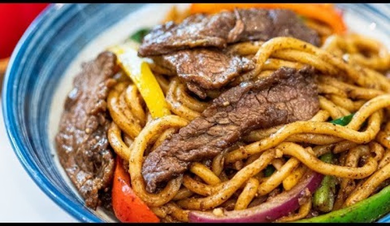 Stir Fry Beef Udon Noodles
