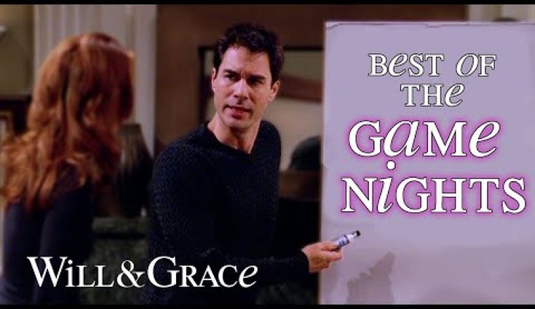 Will and Grace Being Annoyingly Competitive at Game Nights