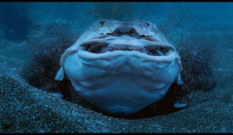 Horn Shark Escapes Being Eaten Alive