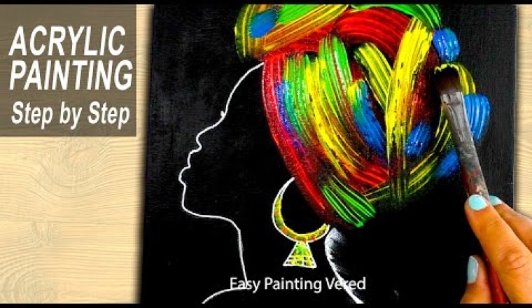 African Queen - Abstract (Easy Painting Tutorial)