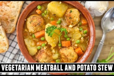 Vegetarian Meatball and Potato Stew