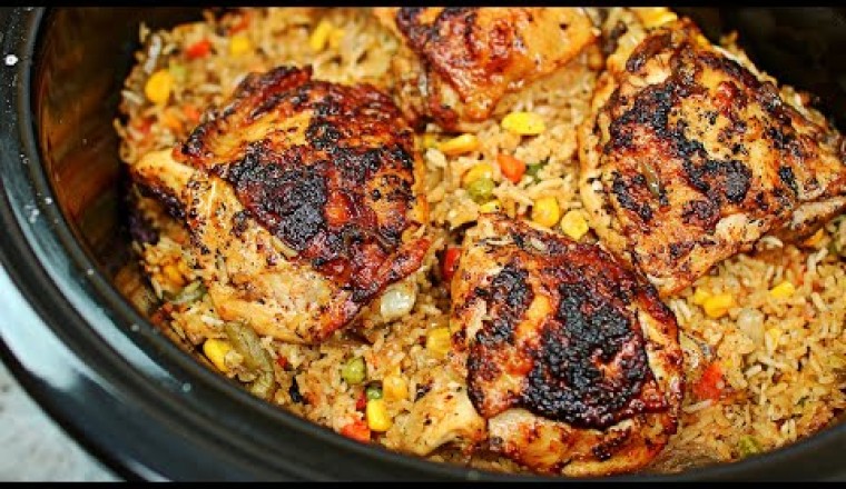 Slow Cooker Chicken and Rice