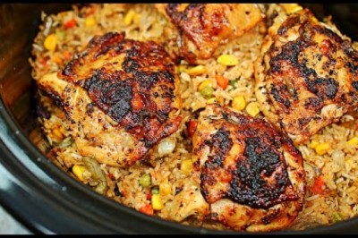 Slow Cooker Chicken and Rice