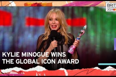Kylie Minogue Accepts Her Global Icon Award (The BRIT Awards 2024)