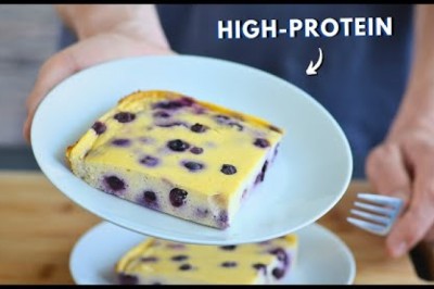 Easy High Protein Blueberry Cake