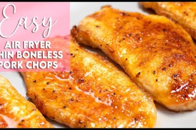 Easy Air Fryer Thin Boneless Pork Chops (no breading)