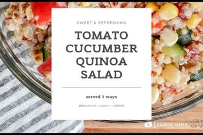 Tomato Cucumber Quinoa Salad With Corn