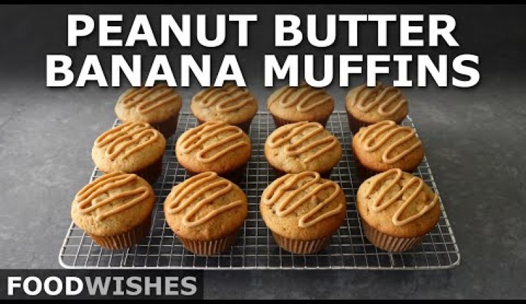 Peanut Butter Banana Muffins with Chocolate Chips