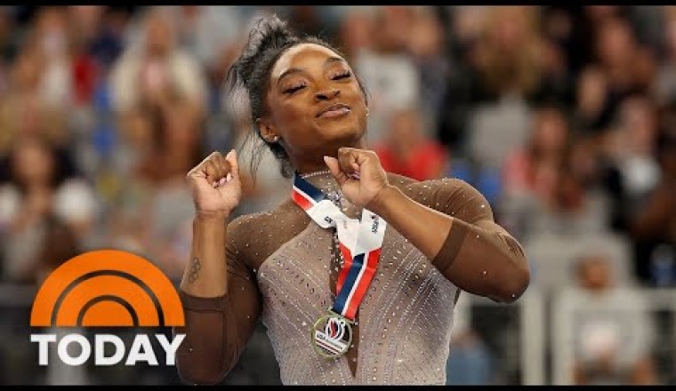 Simone Biles Wins Gymnastics Title, Clinching Spot for Olympics Trial