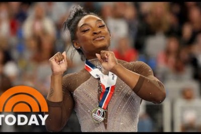 Simone Biles Wins Gymnastics Title, Clinching Spot for Olympics Trial