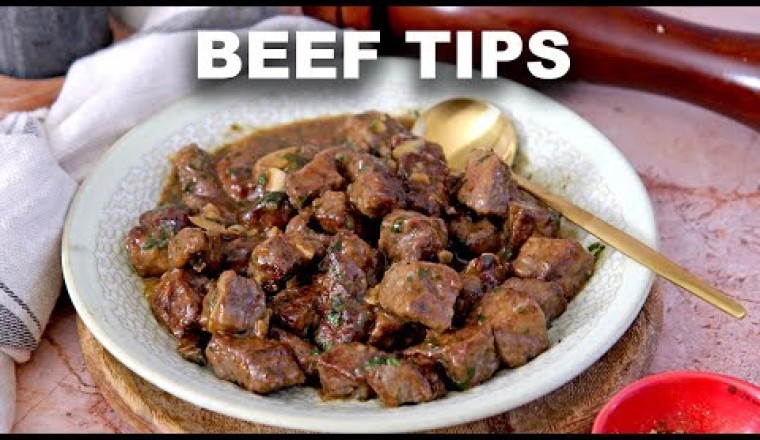 Garlic Beef Tips and Gravy