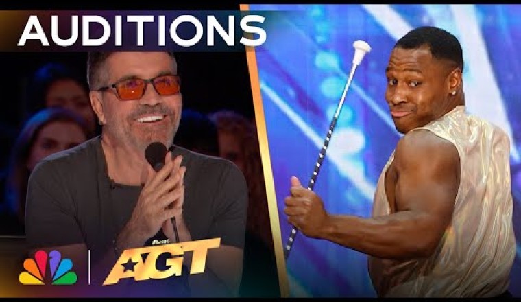 Phillip Lewis Brings the BEST Baton Simon Cowell Has Ever Seen!