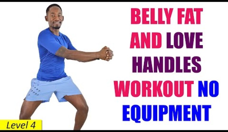 30 Min Standing Belly Fat and Love Handles Workout No Equipment
