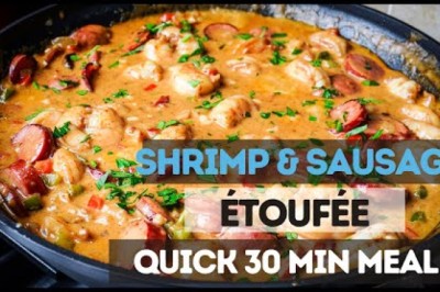 Shrimp and Sausage Étoufée