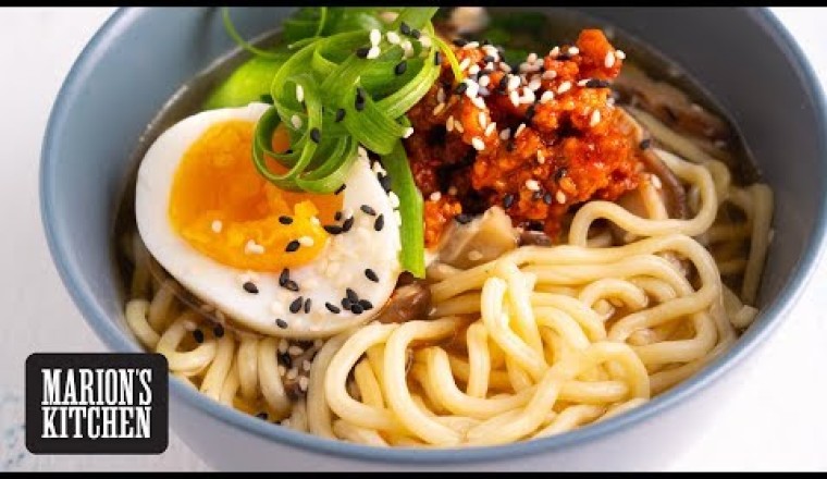 Spicy Pork Miso Noodle Soup