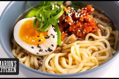 Spicy Pork Miso Noodle Soup