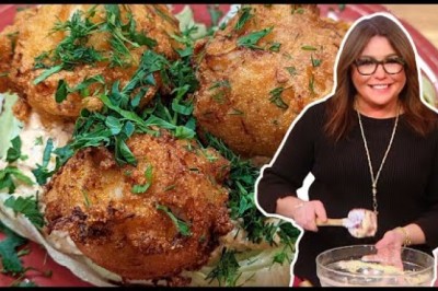 Crab and Shrimp Hush Puppies with Tangy Remoulade
