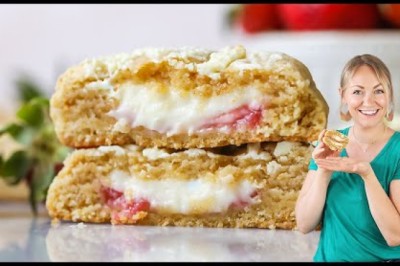 Strawberry Cheesecake Stuffed Cookie