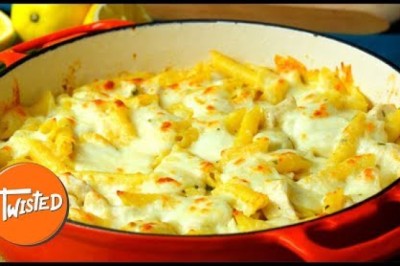 Creamy Lemon Chicken Pasta Bake