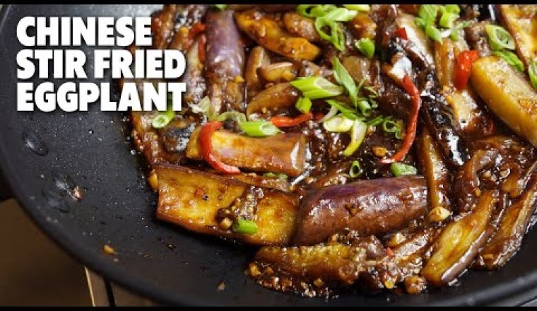 Delicious Stir Fried Eggplant with Garlic Sauce