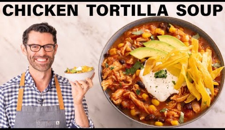 Easy Chicken Tortilla Soup (Sopa Azteca)