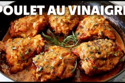 Poulet au Vinaigre (French Chicken with Vinegar Pan Sauce)
