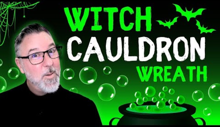 Halloween Witch Cauldron Door Décor
