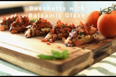 Tomato Bruschetta with Balsamic Glaze