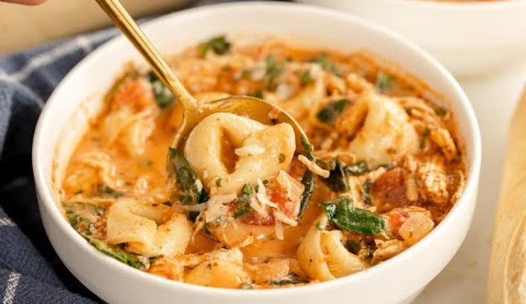 Creamy Chicken Tortellini Soup