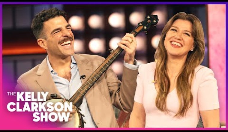 Zachary Quinto and Kelly Clarkson Lead Banjo Sing-along