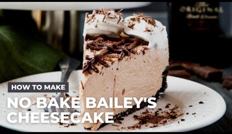Easy No Bake Bailey's Irish Cream Cheesecake