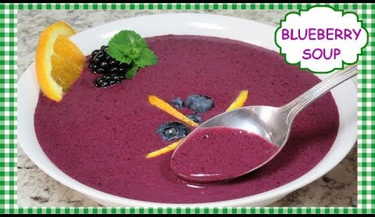 Easy Summertime Cold Blueberry Soup