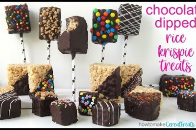 Chocolate Dipped Rice Krispie Treats