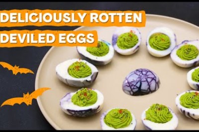 Deliciously Rotten Deviled Eggs Made for Halloween